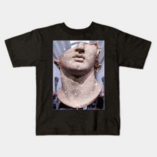 Glitter Greek Roman Vaporwave Statue Collage Aesthetic Kids T-Shirt